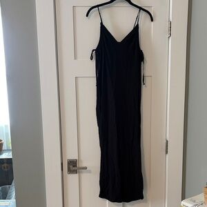 Eyeshadow Black Spaghetti-Strap Overalls/Jumpsuit Loungewear